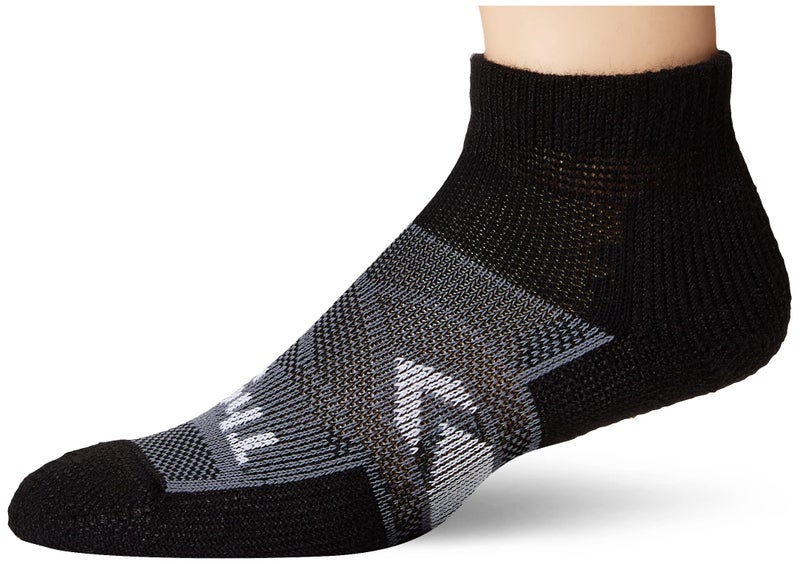 thorlos unisex adult Wcmu Max Cushion 12 Hour Shift Ankle Socks, Black/Grey, X-Large US - Image 1